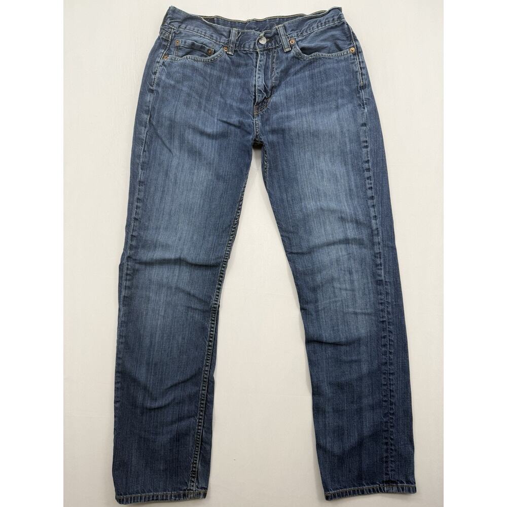 Levi's Blue Denim‎ Slim Straight Jeans 514 Medium Wash Men's 5-Pocket 31 X 32